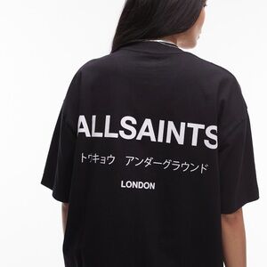 All Saints Black Short Sleeve Tee